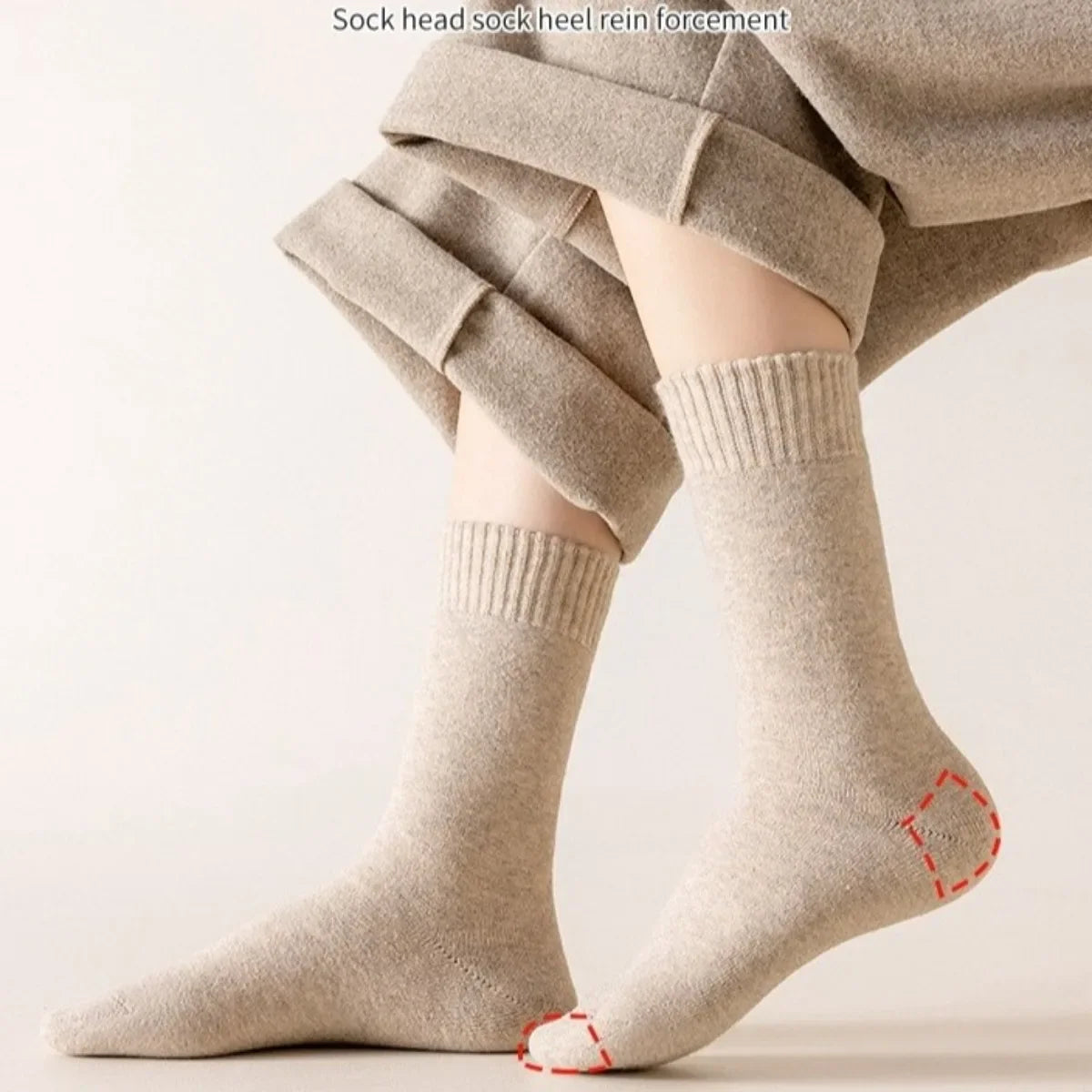 Women's Extra Thick Thermal Winter Crew Boot Socks | 1 Pair Thermal Winter Socks QXL