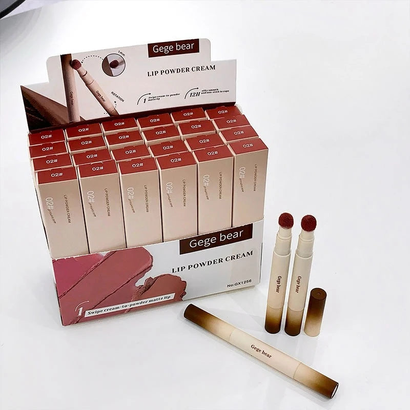 Velvet Matte Lip Mud Stick | Sponge Tip Multi-Use Lips & Cheeks Matte Lip Mud Stick QXL