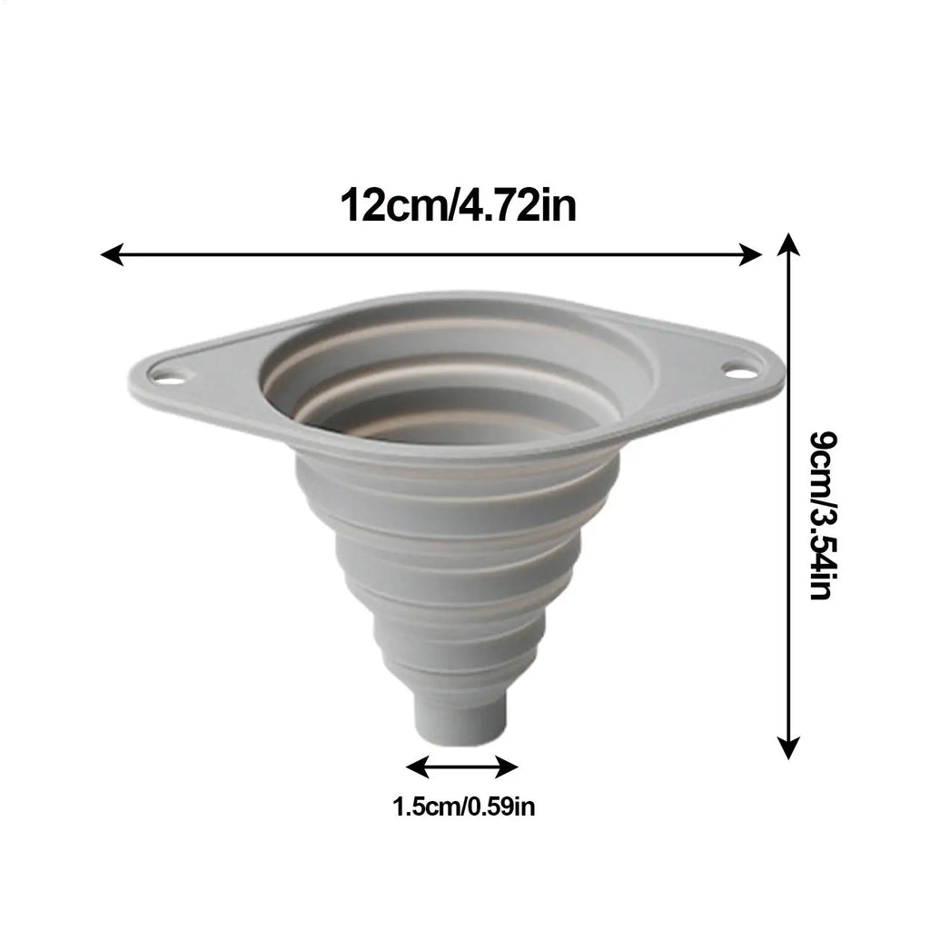 Collapsible Silicone Kitchen Funnel | Liquid & Powder Transfer Silicone Kitchen Funnel QXL