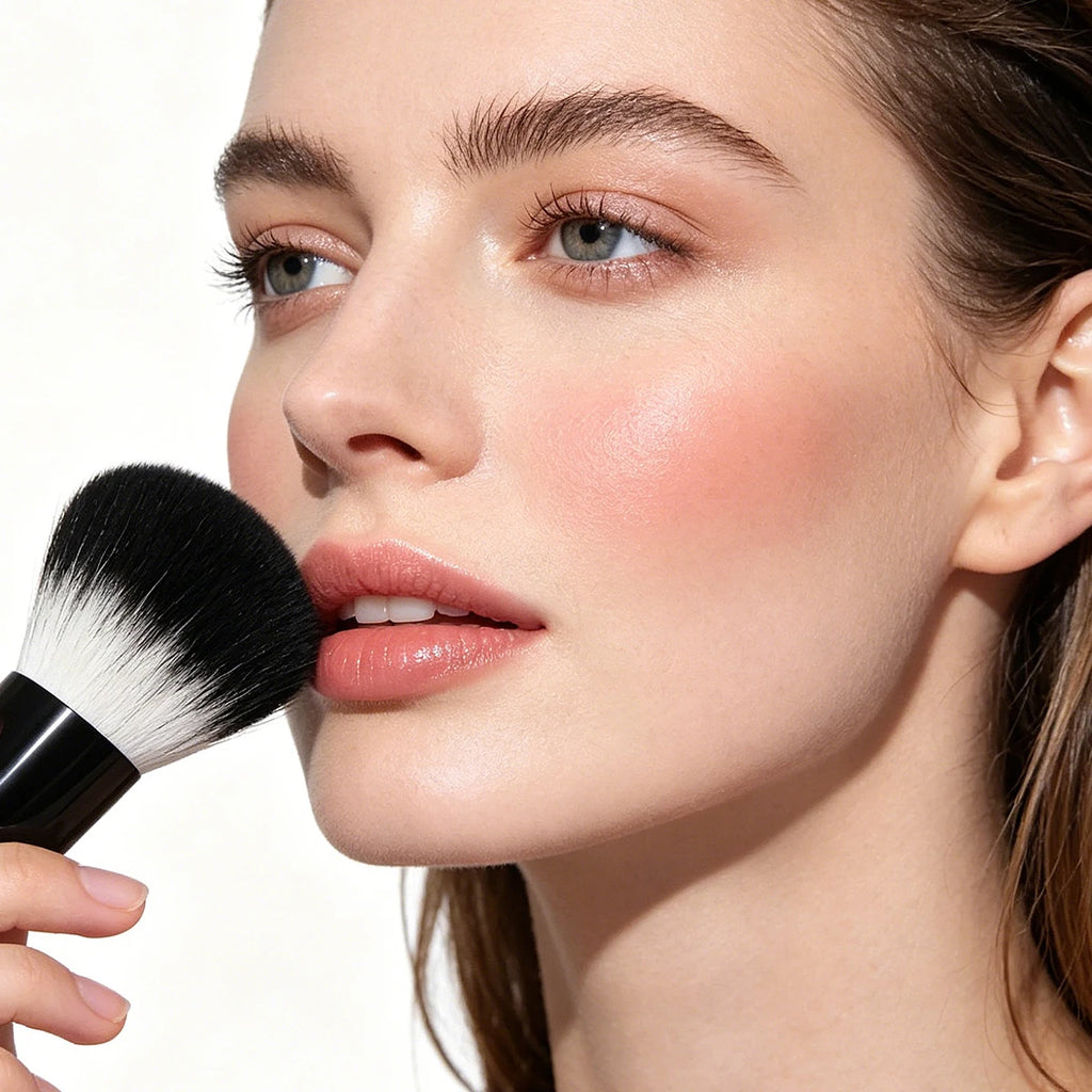 KOSSHOW 2-Pack Fluffy Powder Brush Set | Ombre Hair Makeup Powder Makeup Brush QXL