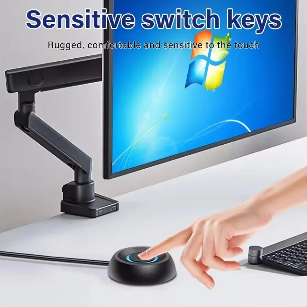 External RGB LED PC Power Switch Button – 2M Cable | Desktop PC Power Switch QXL