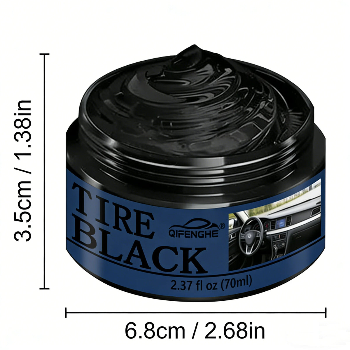 QIFENGHE 70ml Tire Black Cream | Restore Gloss & Protect Rubber Tire Black Cream QXL