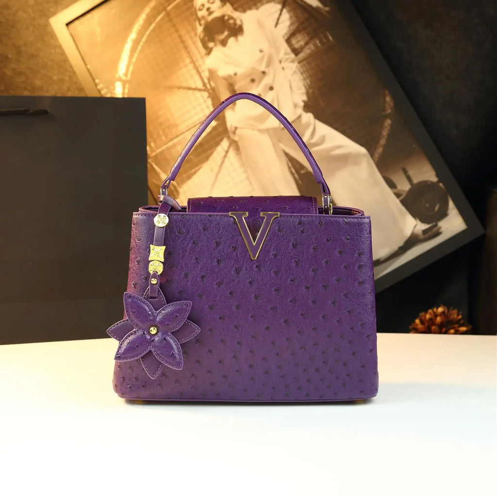 Elegant Vintage Leather Diaper Bag | Luxury Crossbody Tote Diaper Bag Tote QXL