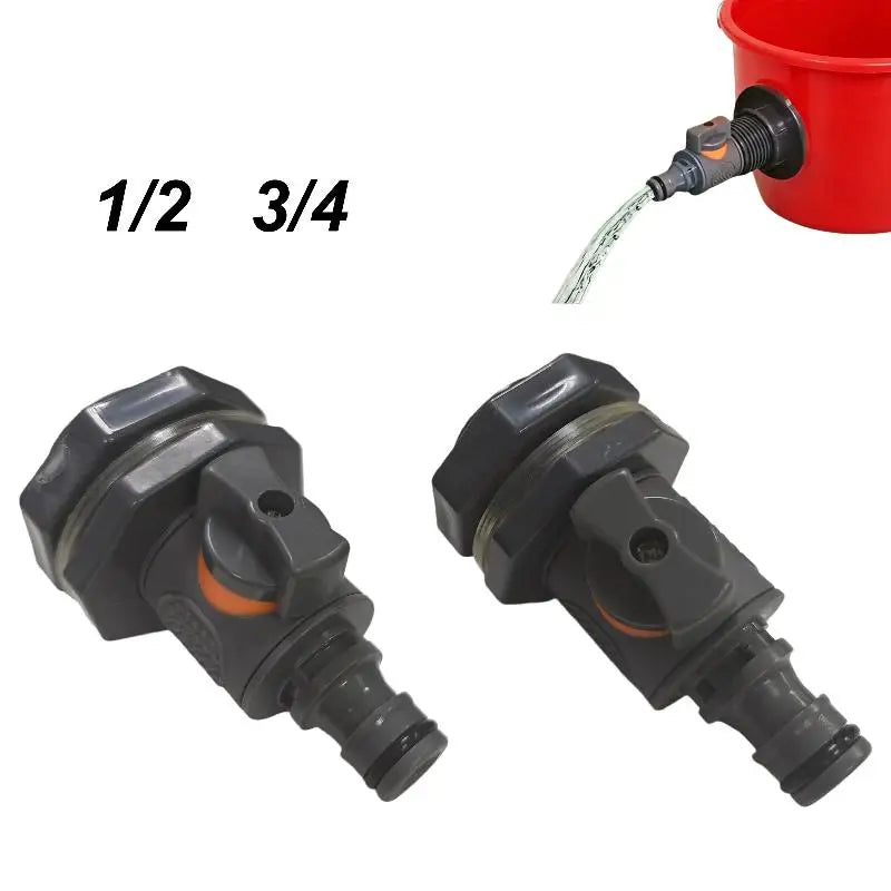 IBC Water Tank Adapter with Valve | PVC Rainwater Connector Water Tank Adapter QXL