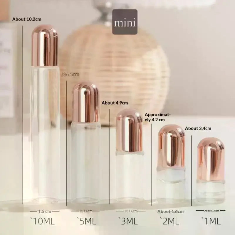 3-Pack Mini Roller Ball Perfume Bottles | Refillable 1–5ml Roller Ball Perfume Bottle QXL