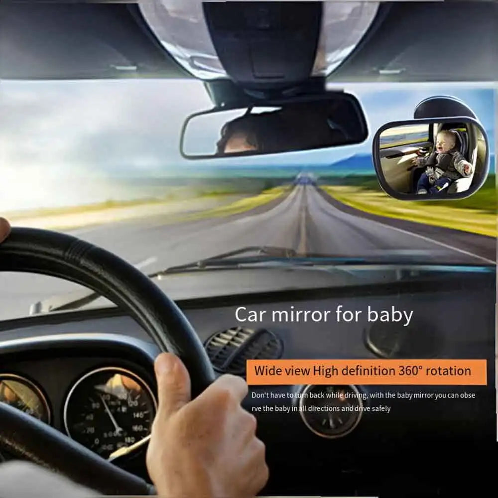 2-in-1 Baby Car Mirror | 360° Rear-Facing Seat Safety Mirror Baby Car Mirror QXL