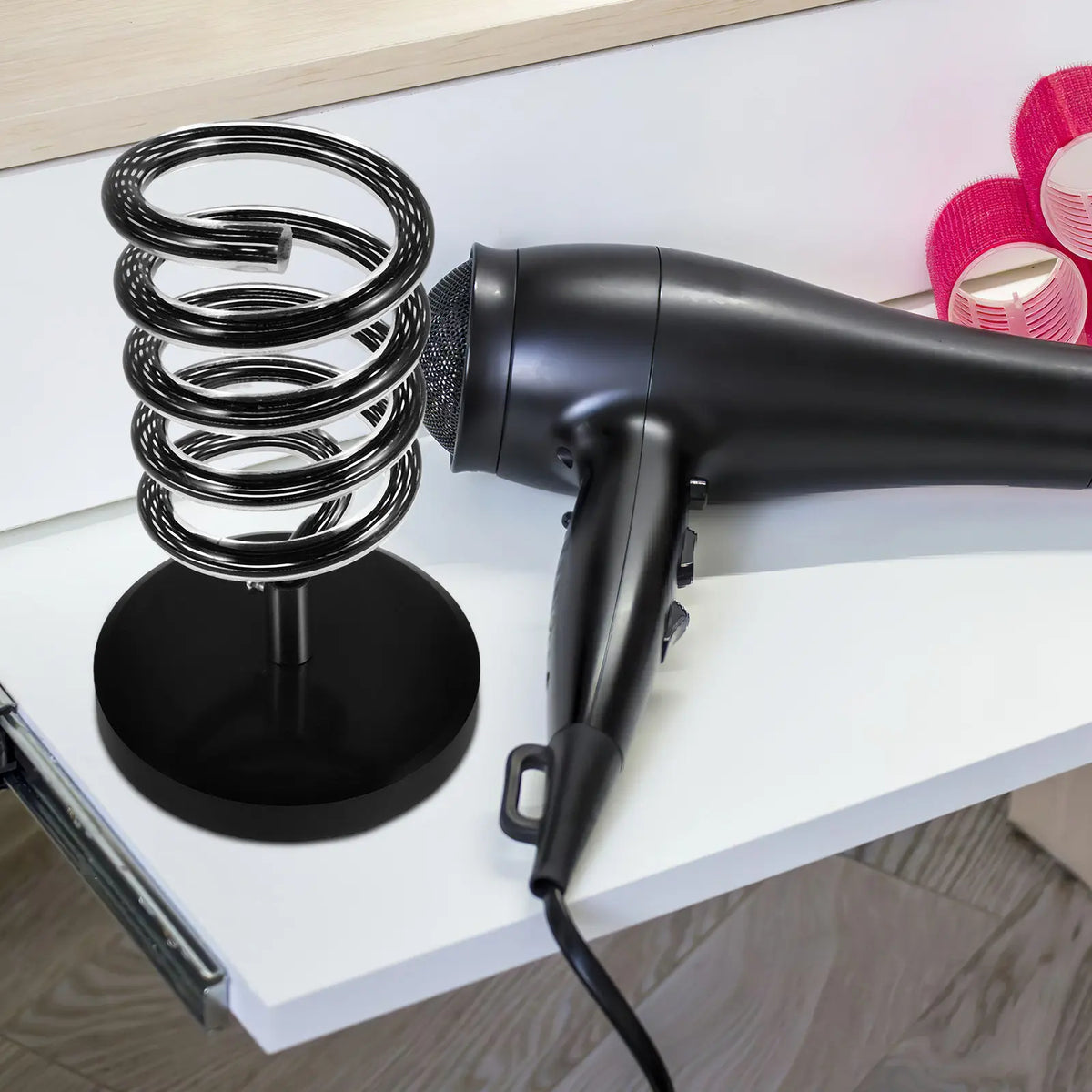 Blow Dryer Stand – Marble Base Hair Tool Organizer Hair Tool Organizer QXL Default Title