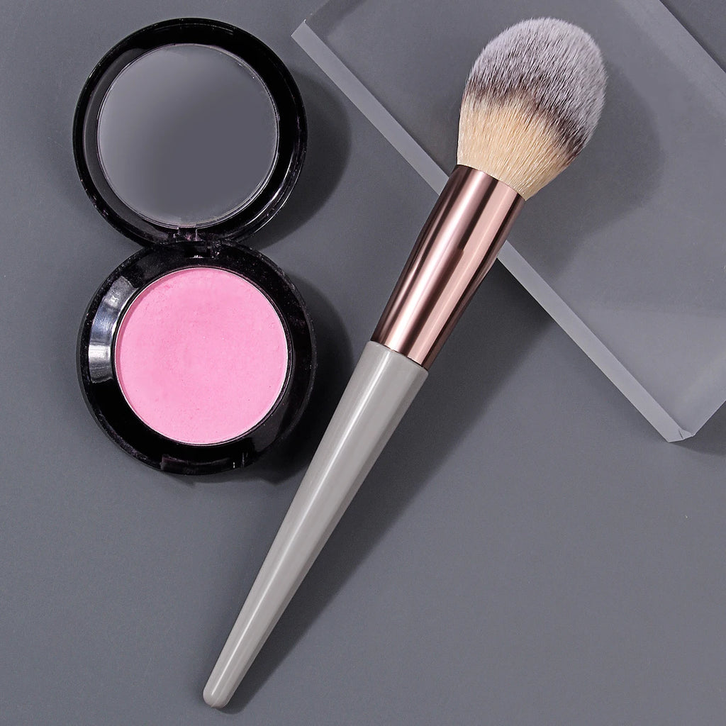 KOSSHOW Large Blush Brush – Tri-Color Gradient Bronzer Highlighter Blush Makeup Brush QXL