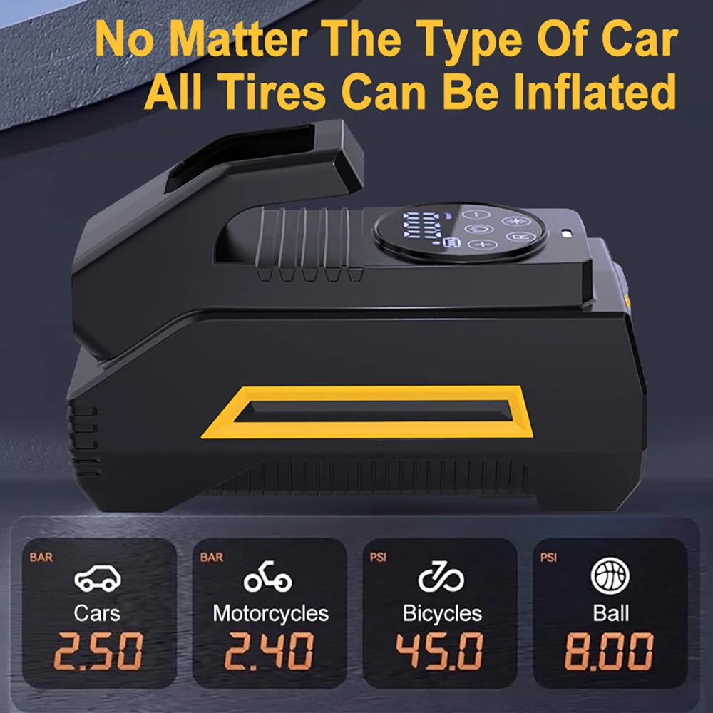 EAFC Portable Tire Inflator with Digital Pressure Gauge Tire Inflator Pump QXL