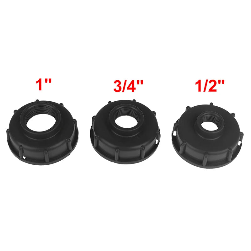 S60X6 IBC Tank Adapter Cap – 1/2" 3/4" 1" Plastic Connector IBC Tank Adapter QXL