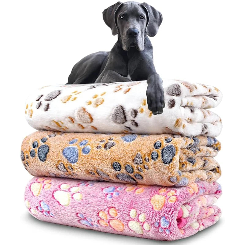 Soft Coral Fleece Pet Blanket for Dogs & Cats | 3 Sizes Pet Blanket QXL