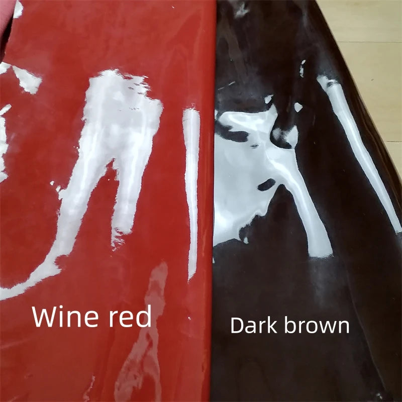 1.2mm Burgundy Patent Leather Fabric | Genuine Cowhide DIY Craft Leather Fabric QXL