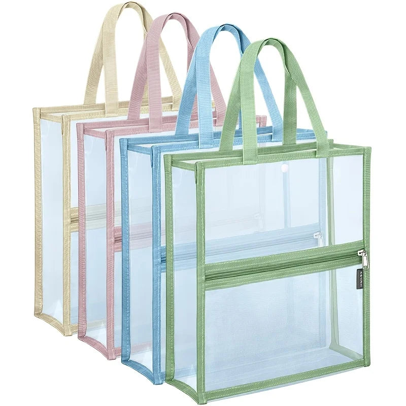 Transparent A4 File Bag | Foldable Document Organizer Document File Bag QXL