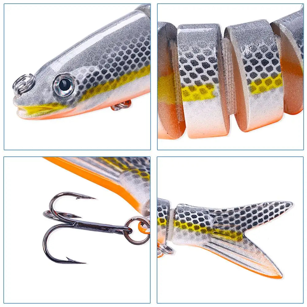 Jointed Swimbait Lure 13.4cm | Sinking Crankbait Hard Bait Swimbait Fishing Lure QXL