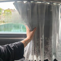 Car Privacy Curtains | Rear Seat Divider & Sun Shade Cover Car Window Curtain QXL 4PCS-Gray