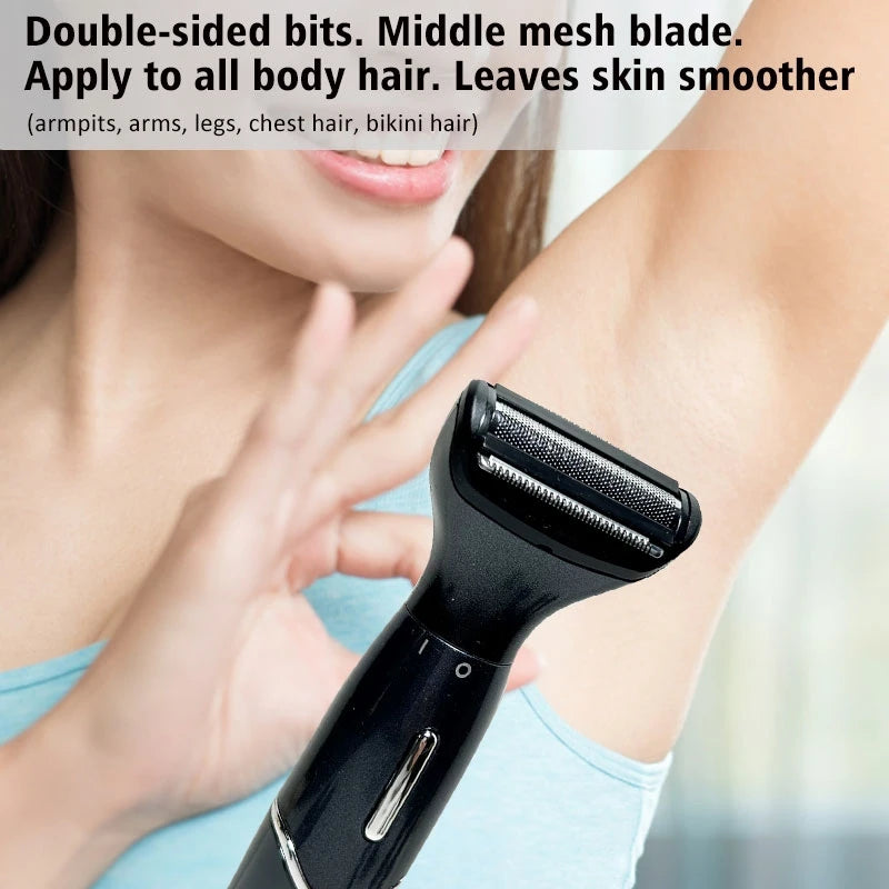 Waterproof Women's Bikini Body Hair Trimmer | Wet & Dry Kit Women's Body Trimmer QXL
