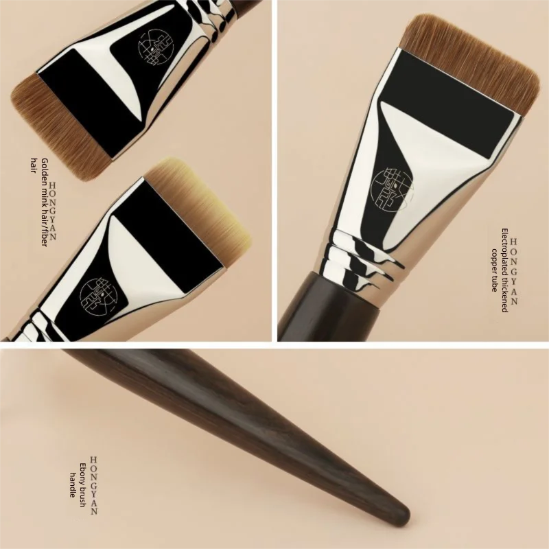Flat Head Foundation Brush | Seamless Liquid Makeup Foundation Makeup Brush QXL