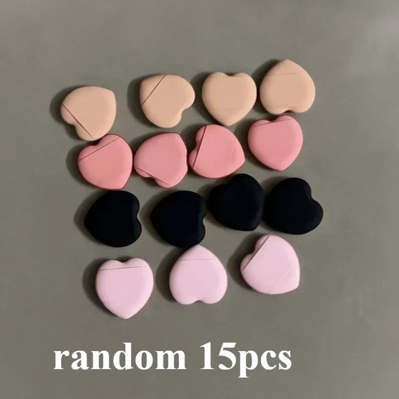 15-Pack Mini Fingertip Thumb Puff Makeup Sponges Latex-Free Makeup Sponge Set QXL random 15pcs