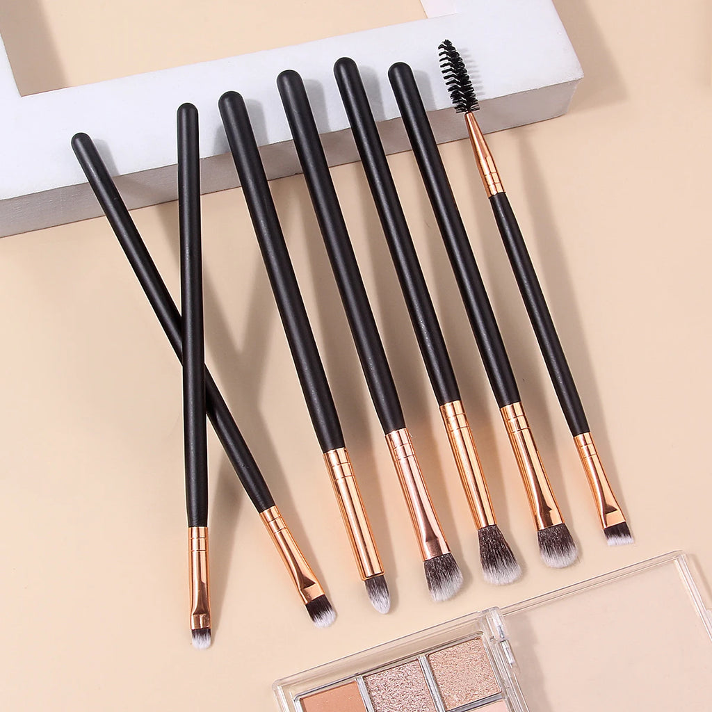 KOSSHOW 8-Piece Eye Makeup Brush Set | Blending & Brow Eye Makeup Brush Set QXL
