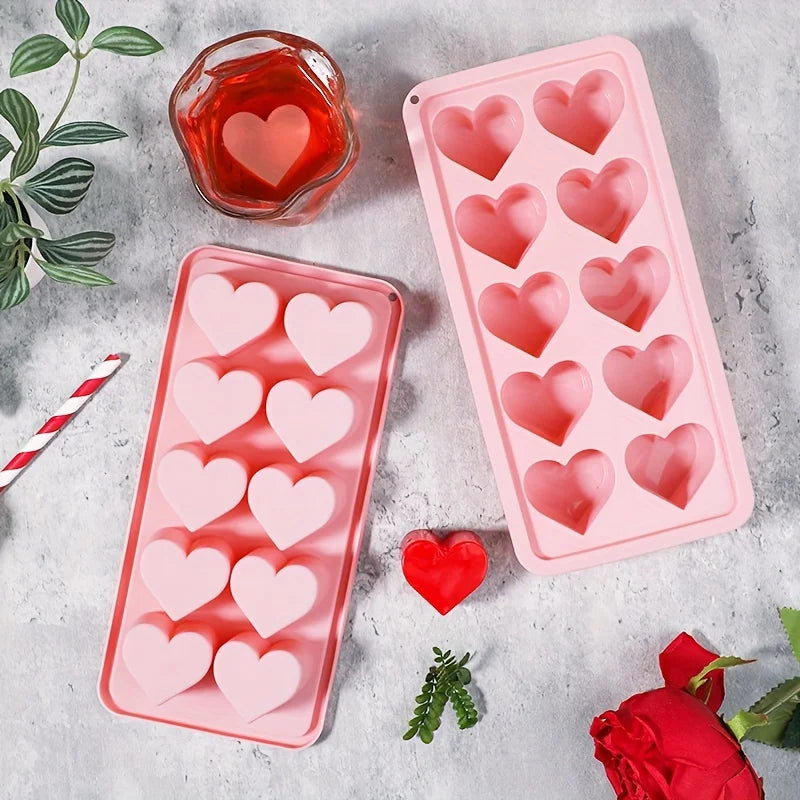 Silicone Heart Ice Cube Tray | Chocolate, Candy & Pudding Mold Silicone Ice Mold QXL