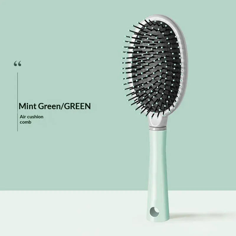 Anti-Static Cushion Hair Brush | Scalp Massage, All Hair Types Cushion Hair Brush QXL C Green