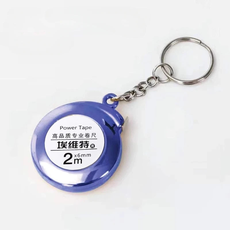 Mini Keychain Tape Measure 2M | Portable Stainless Steel Keychain Tape Measure QXL Blue