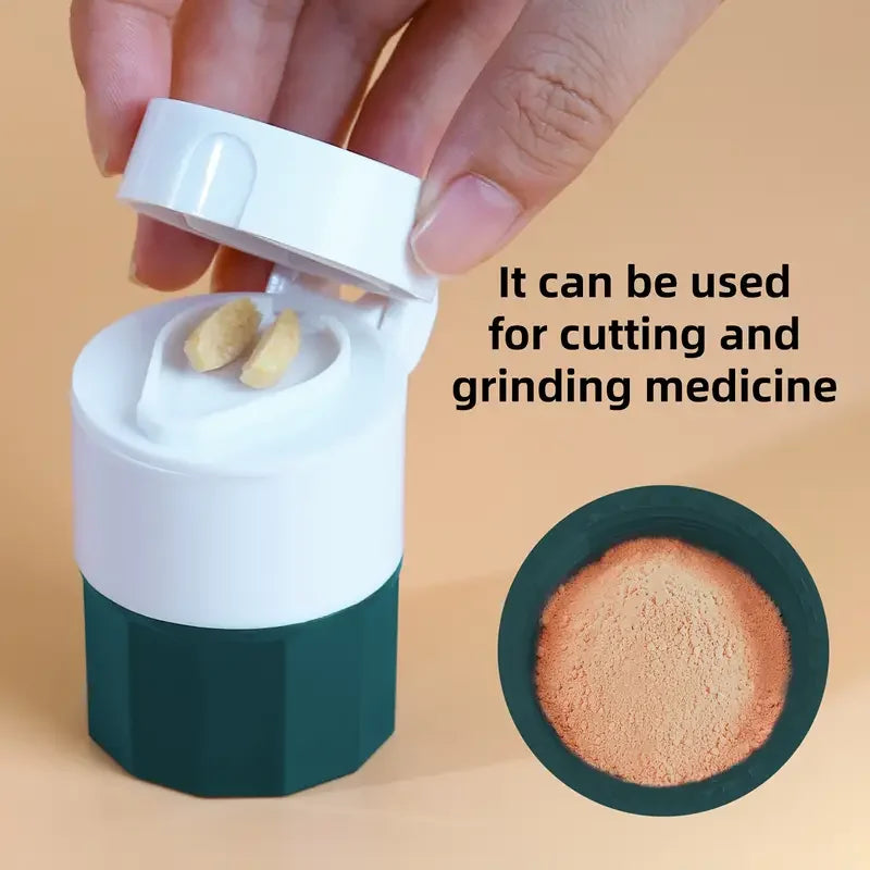 4-in-1 Pill Cutter & Grinder Set with Storage Box | Travel Pill Cutter & Grinder QXL