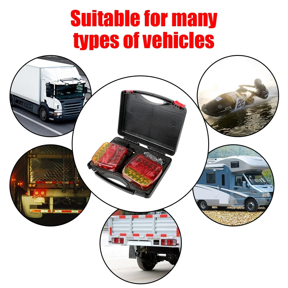 Wireless Rechargeable LED Trailer Tail Lights | Magnetic Mount LED Trailer Tail Lights QXL