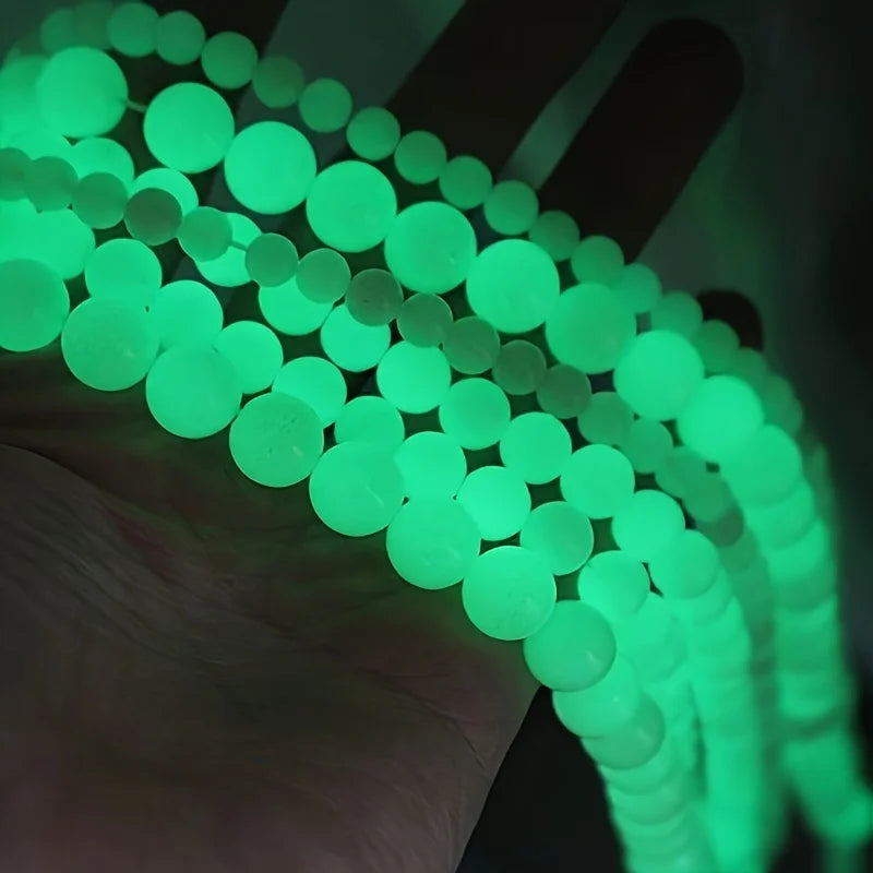 100-Pack Luminous Glow Beads – Jewelry Making & Fishing Craft Beads QXL
