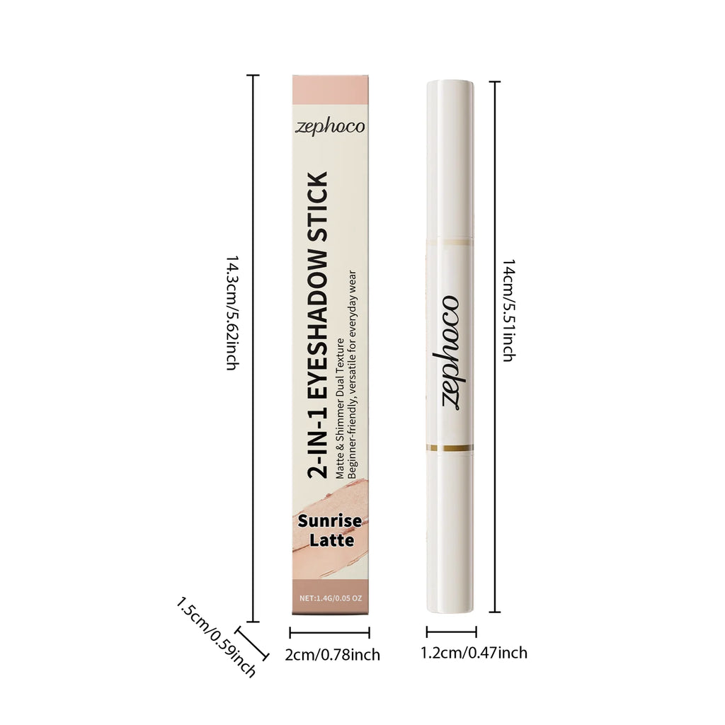 Double-Ended Eyeshadow Stick | Shimmer & Matte Waterproof Pen Eyeshadow Pen QXL