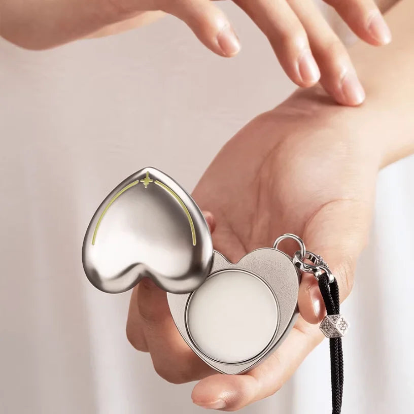 Heart-Shaped Solid Perfume Necklace | Portable Fragrance Gift Solid Perfume Necklace QXL