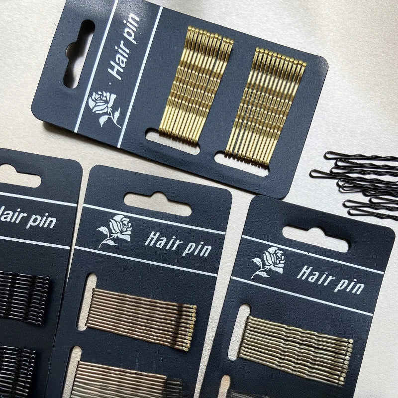 24-Pack Invisible Wave Bobby Pins | Metal Hair Clips Women Bobby Pin Set QXL