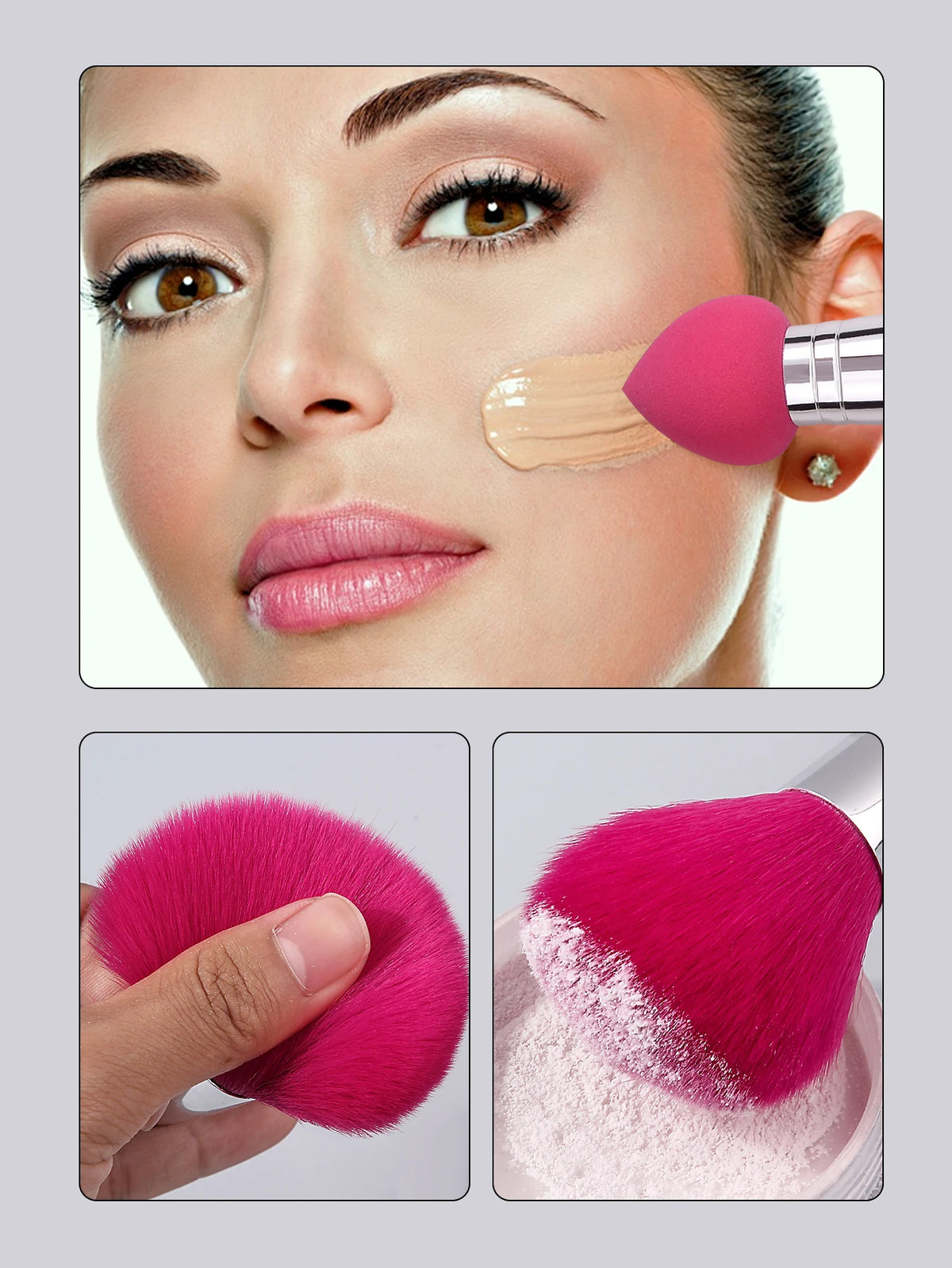 KOSSHOW Ultra-Thin Foundation Brush Set – 2 Pack | BB Cream Foundation Brush Set QXL
