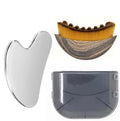 Stainless Steel Gua Sha & Face Sculpting Brush Set – 2 Pc Gua Sha Tool Set QXL Style 1