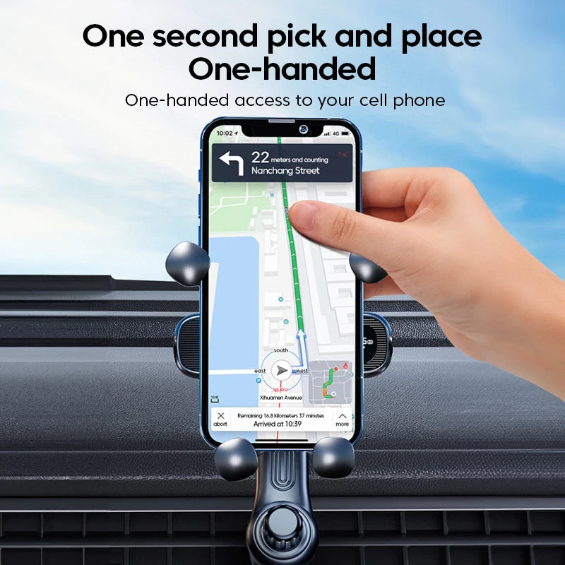 360° Gravity Car Phone Holder | Air Vent Clip & Extension Rod Car Phone Mount QXL