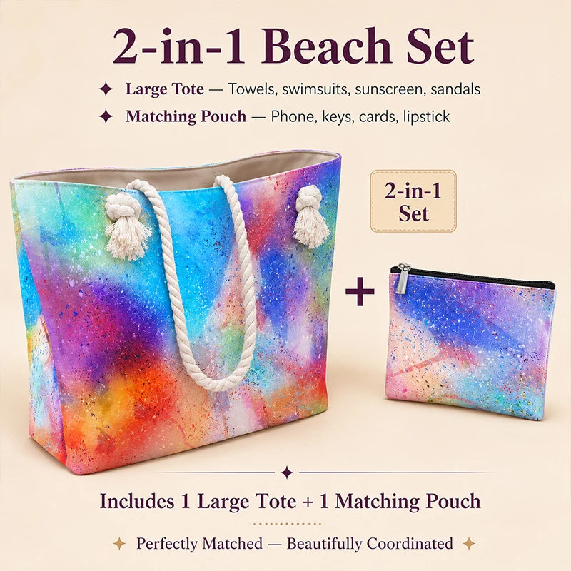Bohemian Striped Canvas Shoulder Bag & Coin Purse | Women Canvas Shoulder Bag QXL