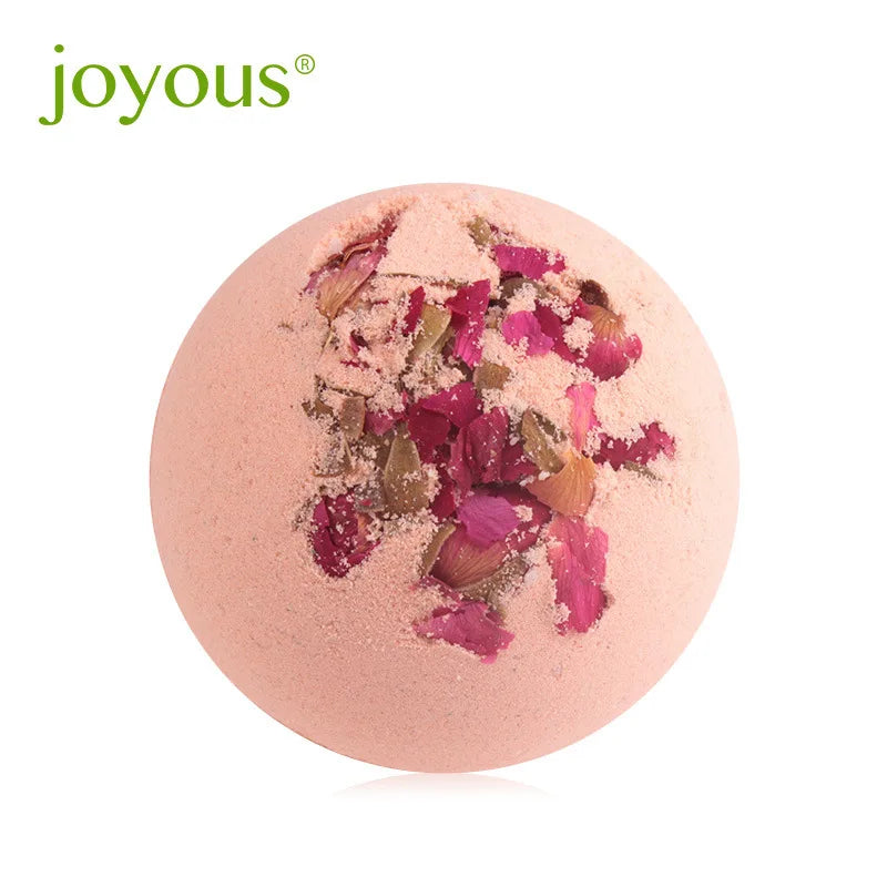 Joyos Pink Rose Essential Oil Bath Bomb – Moisturizing 100g Bath Bomb QXL