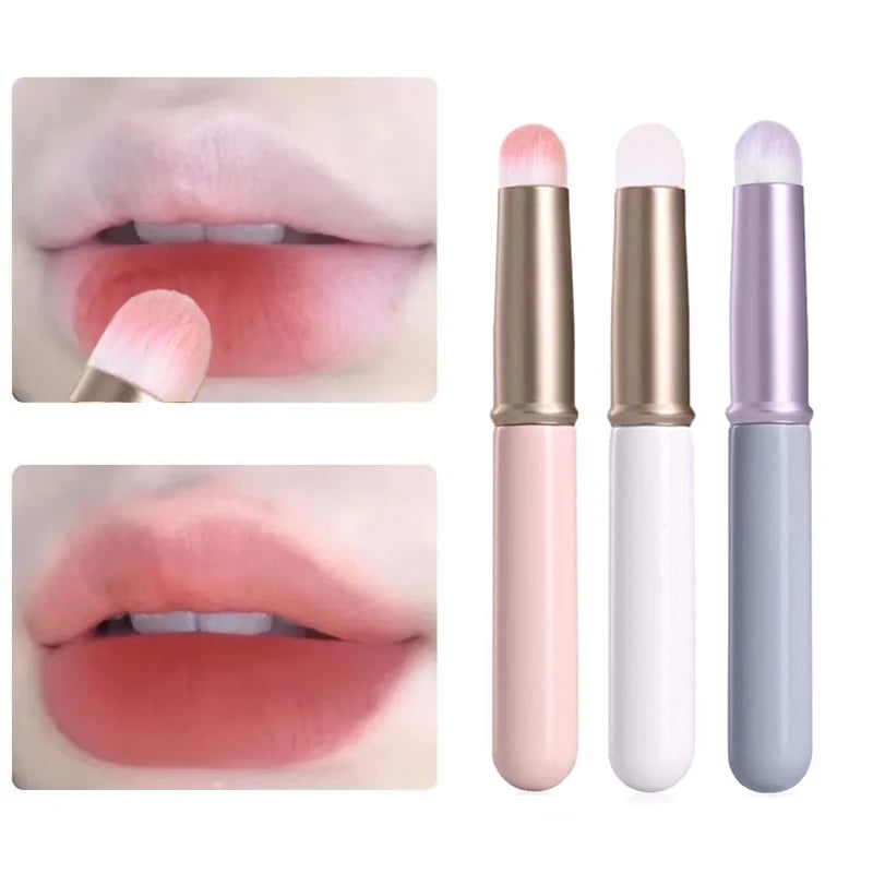 Soft Lip Brush with Cap | Round Tip Concealer Makeup Brush Lip Makeup Brush QXL