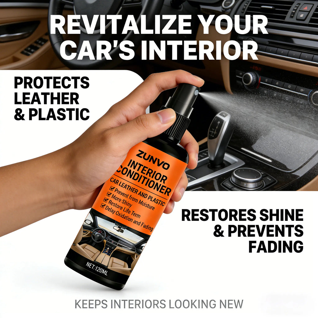 Car Interior Conditioner Spray | UV Protection Leather & Plastic Interior Conditioner Spray QXL