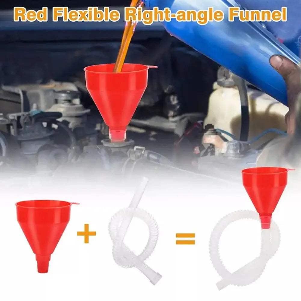 Car Oil Filling Funnel Set with Flexible Extension Pipe Car Funnel Set QXL