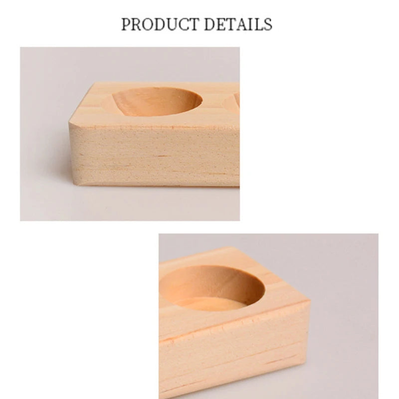 6-Hole Wooden Essential Oil Stand & Perfume Bottle Holder Essential Oil Display Stand QXL