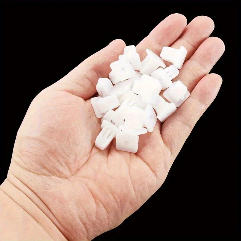 White Square Auto Trim Panel Clips | Bumper Retainer Fasteners Auto Panel Fastener Clips QXL