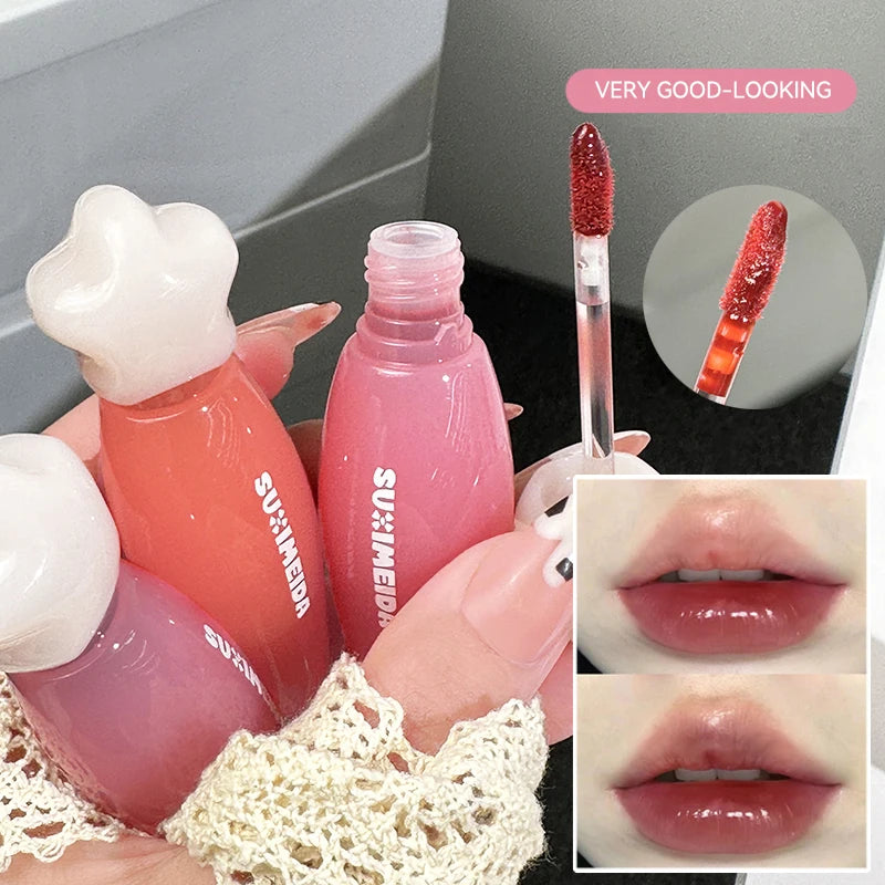 Suximei Da Glass Jelly Lip Lacquer | Korean Hydrating Gloss Lip Gloss QXL
