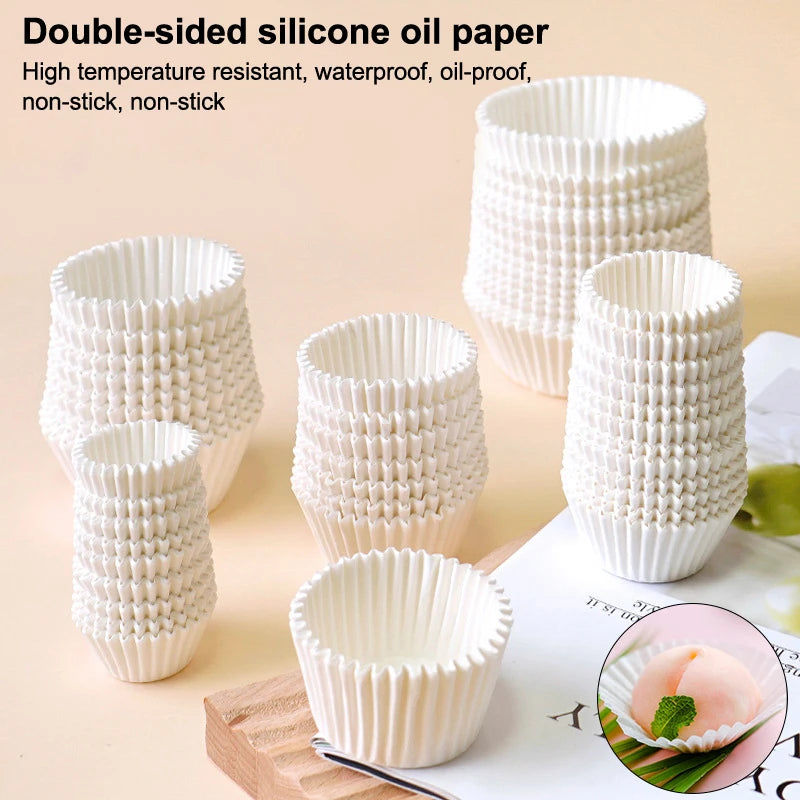 500/1000-Pack Greaseproof Cupcake Liners | Muffin Baking Cups Cupcake Baking Liners QXL