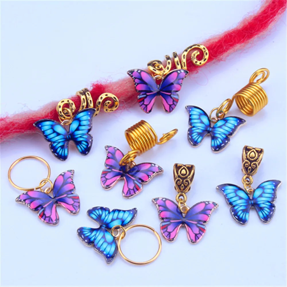 5-Pack Butterfly Dreadlock Hair Rings | Braid Accessories Dreadlock Hair Rings QXL