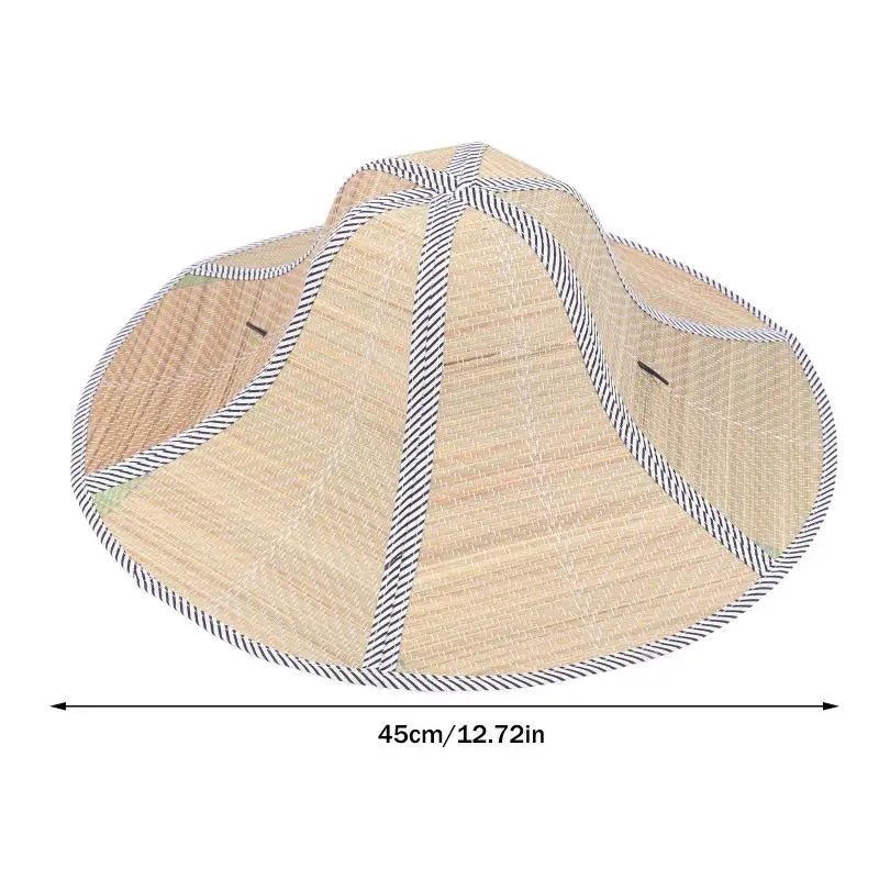 Foldable Straw Sun Hat | Wide Brim UV Protection Unisex Straw Sun Hat QXL L