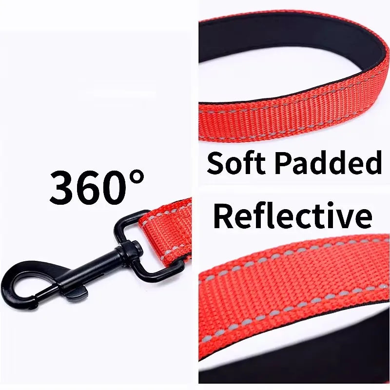 25cm Reflective Short Dog Leash | Padded Handle, Medium & Large Dogs Short Dog Leash QXL