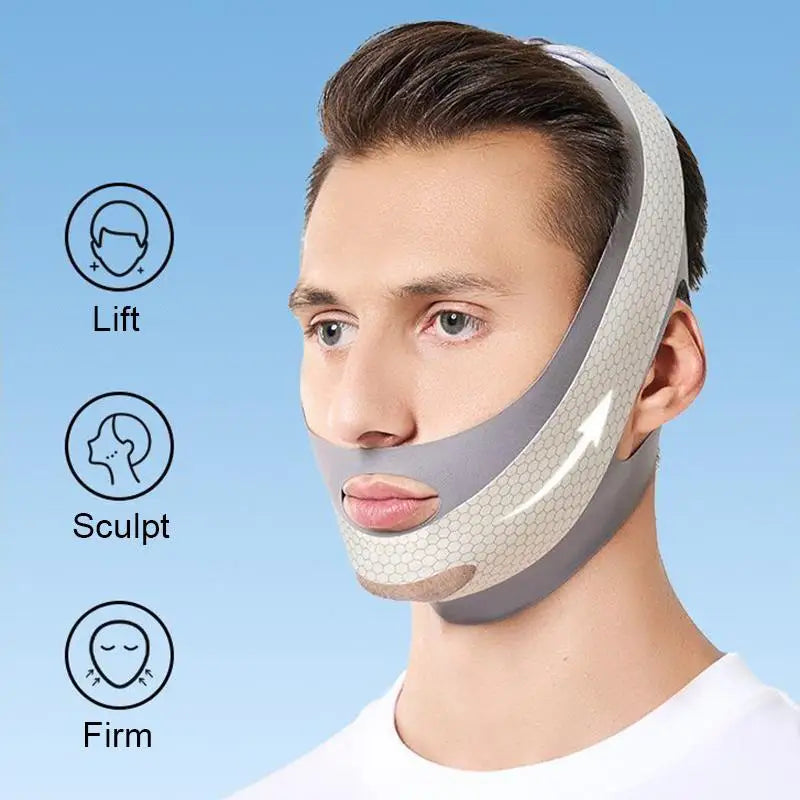 V-Line Face Lifting Bandage Mask for Men | Chin Shaper Face Lifting Mask QXL