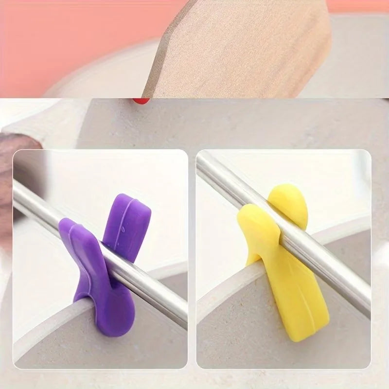 3-Pack Silicone Utensil Rest | Spoon Holder & Pot Clip Set Silicone Utensil Rest QXL