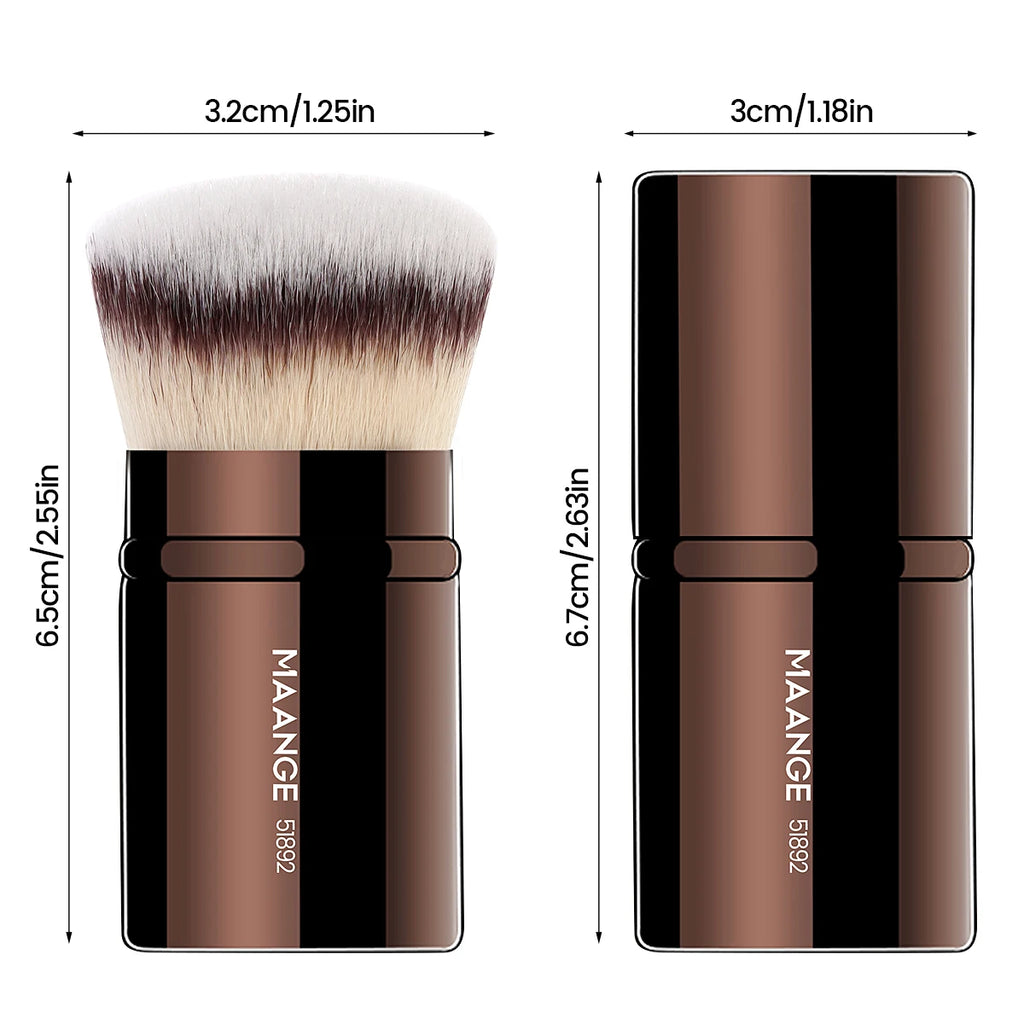 MAANGE Retractable Kabuki Brush – Blush, Powder & Contour Kabuki Makeup Brush QXL